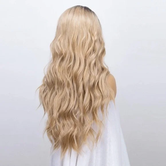 22” BLONDE OMBRÉ WAVYLACE FRONT WIG*NEW*